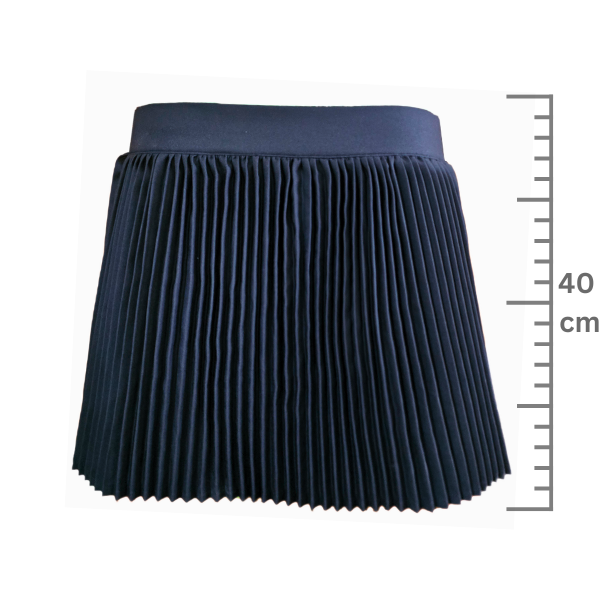 Black Mini Skirt - Pleated w/ Elasticated Back Waist Band
