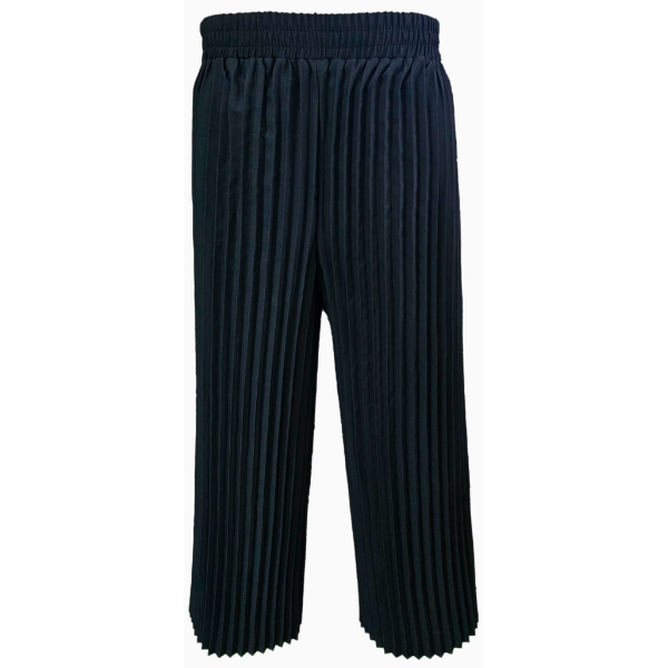 Black Pleated Pants w/ Elasticated Back