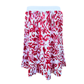 Midi Pleated Skirt - Red/White