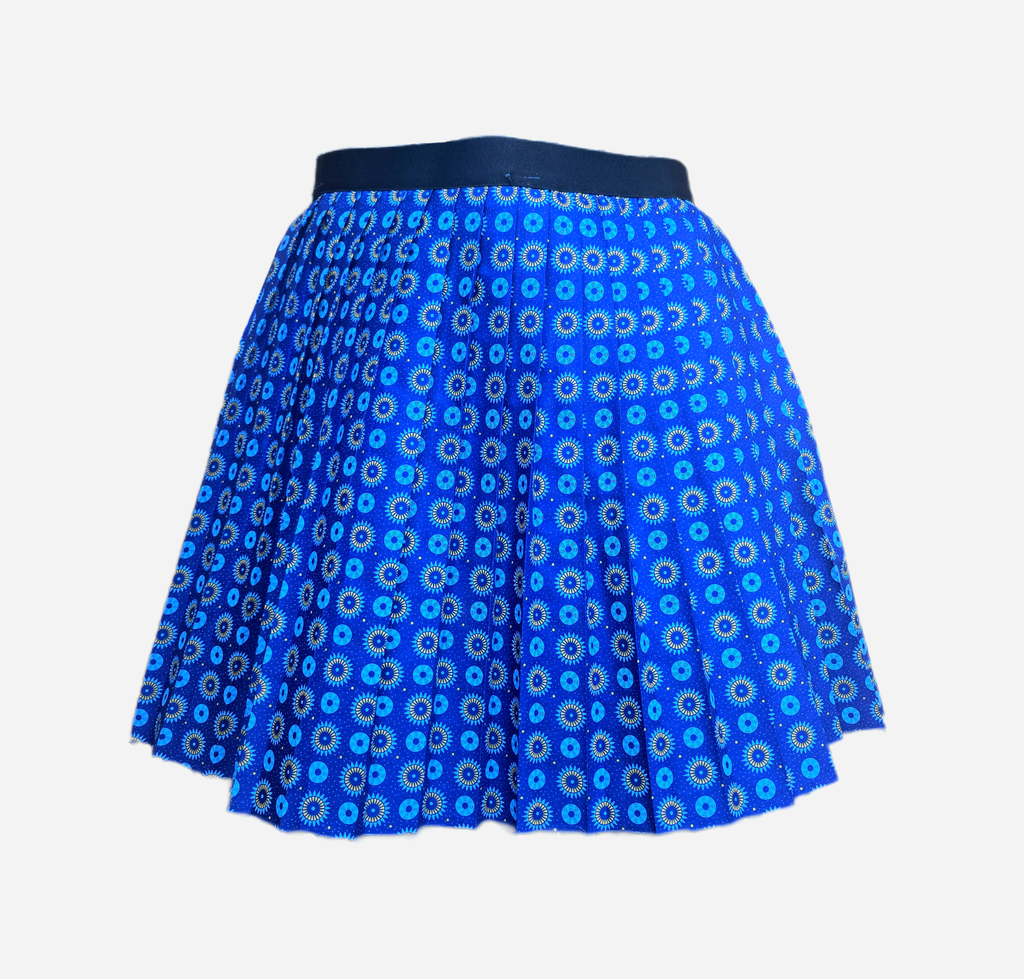 Shwe Shwe Pleated Skirt - Royal Blue, Knee Length