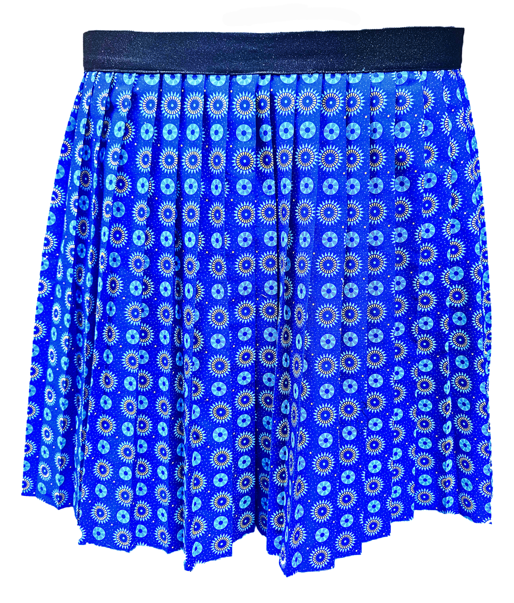Shwe Shwe Pleated Skirt - Royal Blue, Knee Length